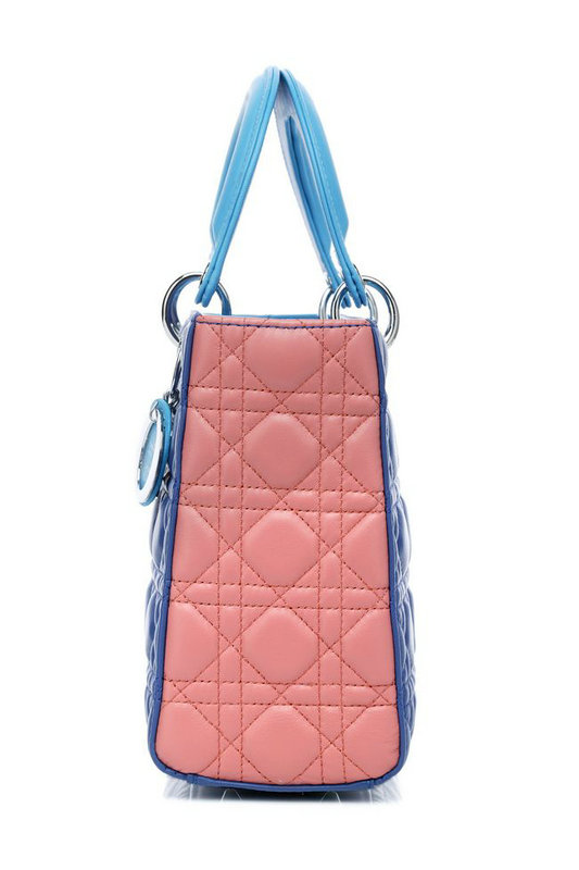 replica jumbo lady dior lambskin leather 6325 blue&pink